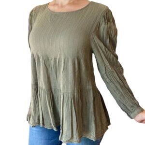 2/$30 American Eagle Outfitters Boho Baby Doll Open Back Top Size M #0800